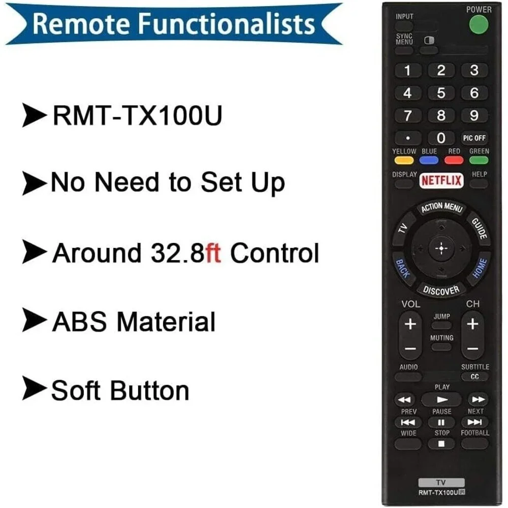 Sony RMT-TX100U for Sony Bravia TV KDL-32W600D KDL-40W600D KDL-48W650D USED